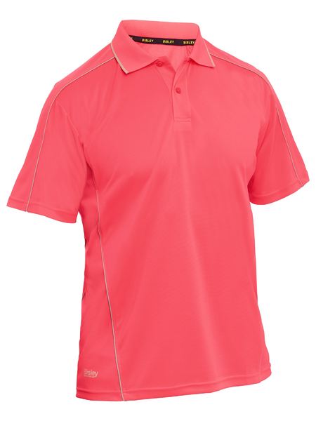 Bisley Cool Mesh Short Sleeve Polo With Reflective Piping - BK1425