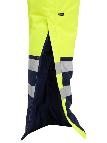 BISLEY Taped Hi Vis Freezer Bib & Brace Coverall - BAB6452T-Queensland Workwear Supplies