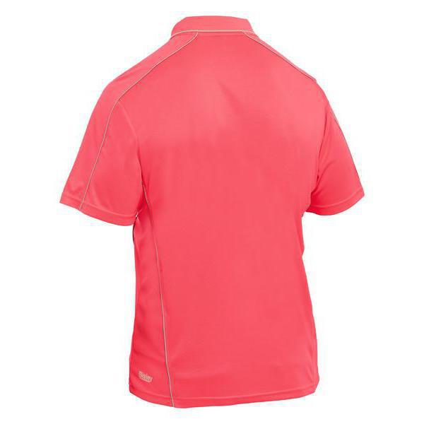 Bisley Cool Mesh Short Sleeve Polo With Reflective Piping - BK1425-Queensland Workwear Supplies