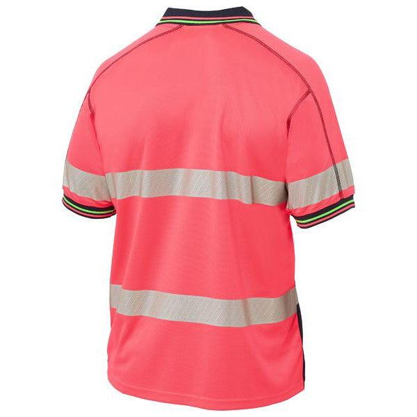 Bisley Taped HiVis Mens Mesh Polyester Polo - BK1219T-Queensland Workwear Supplies