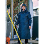 Bisley Unisex Long Rain Coat - BJ6962-Queensland Workwear Supplies