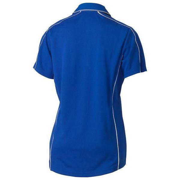 Bisley Womens Cool Mesh Polo With Reflective Piping - BKL1425-Queensland Workwear Supplies