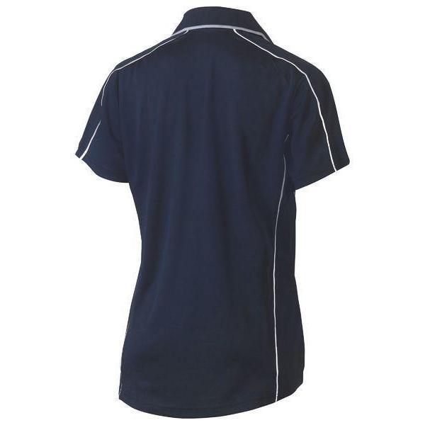 Bisley Womens Cool Mesh Polo With Reflective Piping - BKL1425-Queensland Workwear Supplies