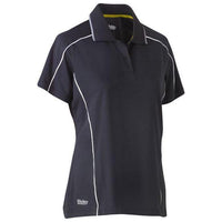 Bisley Womens Cool Mesh Polo With Reflective Piping - BKL1425-Queensland Workwear Supplies