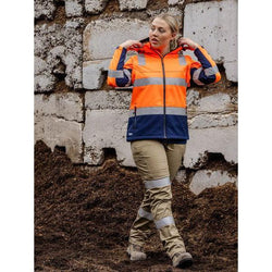 Bisley Women's Taped Two Tone Hi Vis 3-in-1 Soft Shell Jacket - BJL6078T