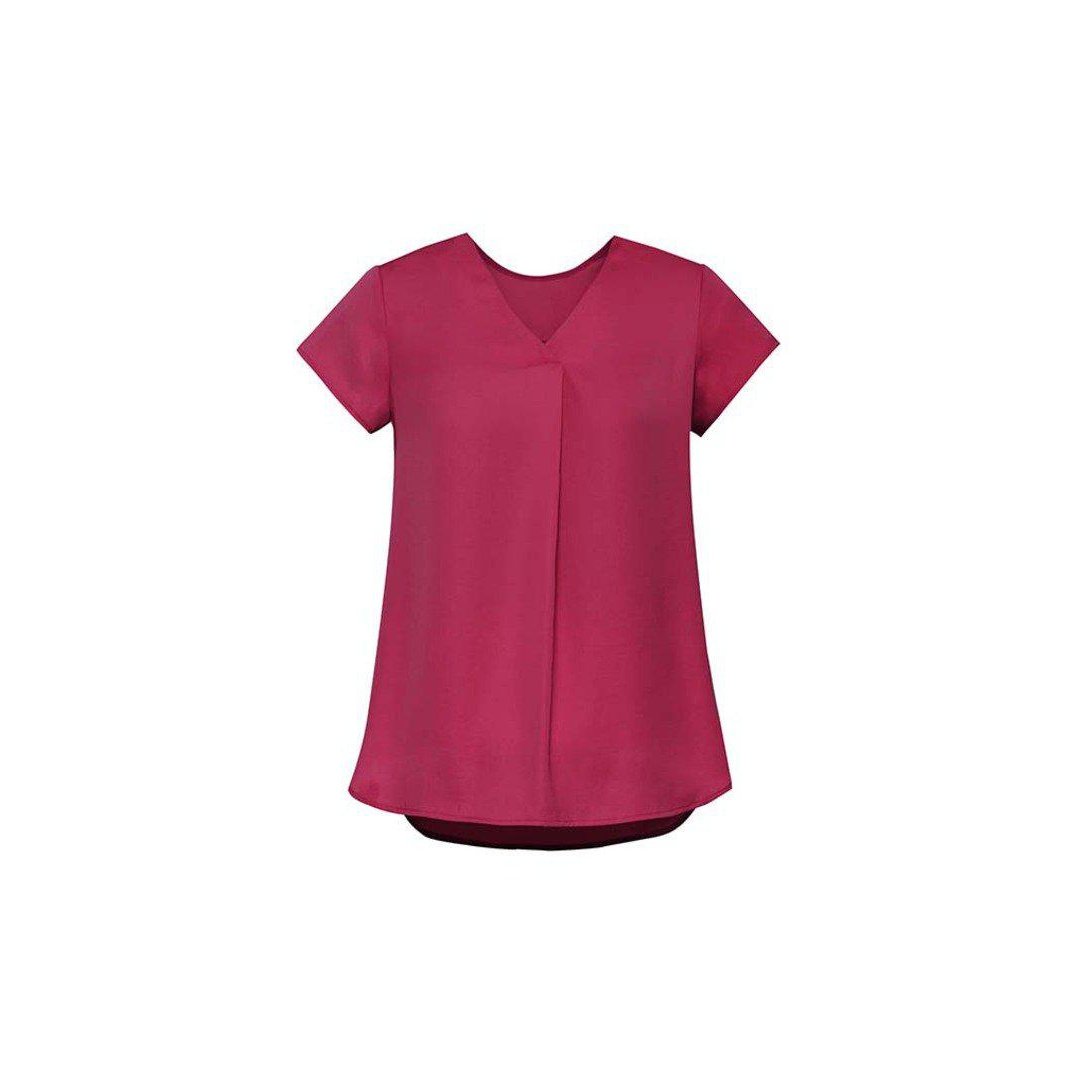 Buy Biz Corporates Womens Kayla V-neck Pleat Blouse - RB967LS Online ...