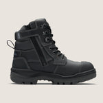 Blundstone RotoFlex Black water-resistant Platinum leather 150mm zip sided safety boot - 8071-Queensland Workwear Supplies