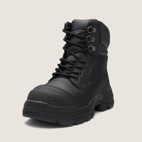 Blundstone RotoFlex Black water-resistant Platinum leather 150mm zip sided women's safety boot - 9961-Queensland Workwear Supplies