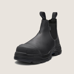 Blundstone RotoFlex Black water-resistant Platinum leather elastic side safety boot - 9001