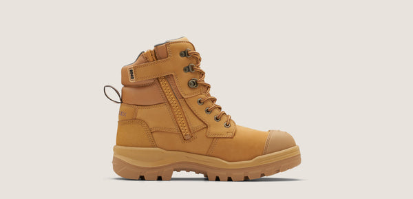 Blundstone RotoFlex Wheat water-resistant nubuck 150mm zip sided safety boot - 8060-Queensland Workwear Supplies