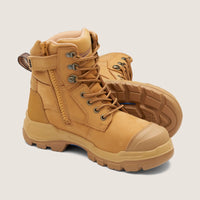 Blundstone RotoFlex Wheat water-resistant nubuck 150mm zip sided safety boot - 9060-Queensland Workwear Supplies