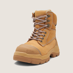 Blundstone RotoFlex Wheat water-resistant nubuck 150mm zip sided women's safety boot