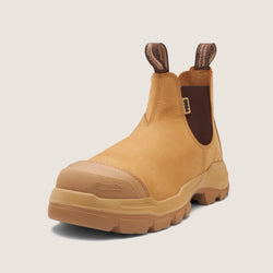 Blundstone RotoFlex Wheat water-resistant nubuck elastic side safety boot - 9000