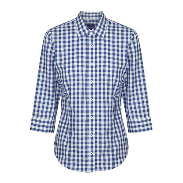 Gloweave Career RoyOxf Gingham CR S-Queensland Workwear Supplies