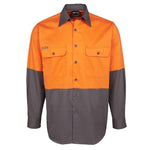 Jb's Hi Vis L/s 150g Shirt - 6HWSL-Queensland Workwear Supplies