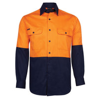 Jb's Hi Vis L/s 150g Shirt - 6HWSL-Queensland Workwear Supplies