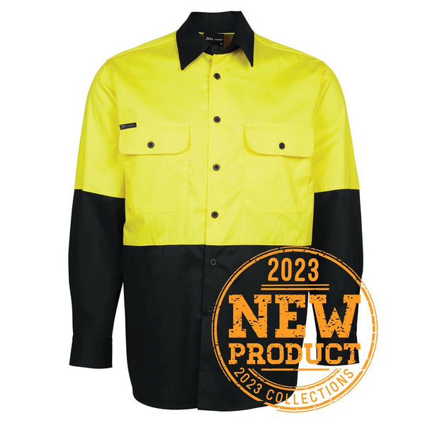 Jb's Hi Vis L/s 150g Shirt - 6HWSL-Queensland Workwear Supplies