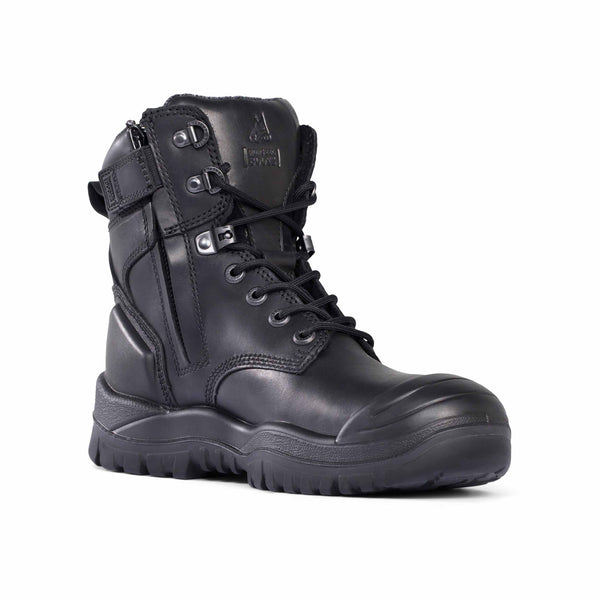 Mongrel Black High Leg ZipSider Boot w/ Scuff Cap - 561020-Queensland Workwear Supplies