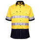 Ritemate 2 Tone Open Front, Short Sleeved Shirt with 3M Reflective Tape - RM1050RS