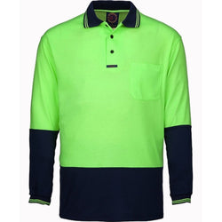 Ritemate Hi Vis, Long Sleeved Polo Shirt - RM2346