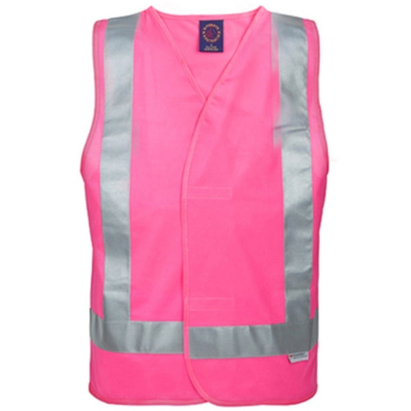 Ritemate Hi Viz Vest With 3M Reflective Tape - RM4245T-Queensland Workwear Supplies