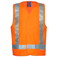 Ritemate Hi Viz Vest With 3M Reflective Tape - RM4245T-Queensland Workwear Supplies