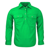 Ritemate Kids Pilbara Closed Front Long Sleeved Shirt - RM400CF-Queensland Workwear Supplies