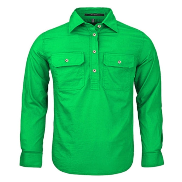 Ritemate Kids Pilbara Closed Front Long Sleeved Shirt - RM400CF-Queensland Workwear Supplies