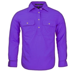 Ritemate Kids Pilbara Closed Front Long Sleeved Shirt - RM400CF