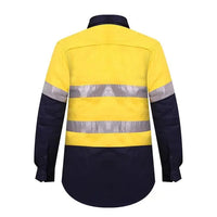 Ritemate Ladies 2 Tone Vented Light Weight Open Front Shirt - RM208V2R-Queensland Workwear Supplies