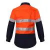 Ritemate Ladies 2 Tone Vented Light Weight Open Front Shirt - RM208V2R-Queensland Workwear Supplies