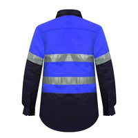 Ritemate Ladies 2 Tone Vented Light Weight Open Front Shirt - RM208V2R-Queensland Workwear Supplies