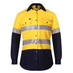 Ritemate Ladies 2 Tone Vented Light Weight Open Front Shirt - RM208V2R-Queensland Workwear Supplies