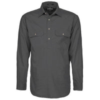 Ritemate Mens Pilbara Closed Front Long Sleeved Shirt - RM200CF-Queensland Workwear Supplies