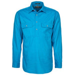 Ritemate Mens Pilbara Closed Front Long Sleeved Shirt - RM200CF-Queensland Workwear Supplies