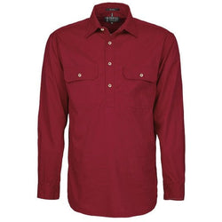 Ritemate Mens Pilbara Closed Front Long Sleeved Shirt - RM200CF