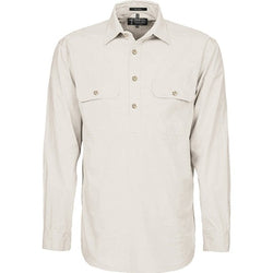 Ritemate Mens Pilbara Closed Front Long Sleeved Shirt - RM200CF