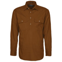 Ritemate Mens Pilbara Closed Front Long Sleeved Shirt - RM200CF-Queensland Workwear Supplies