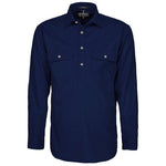 Ritemate Mens Pilbara Closed Front Long Sleeved Shirt - RM200CF-Queensland Workwear Supplies