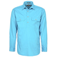 Ritemate Mens Pilbara Closed Front Long Sleeved Shirt - RM200CF-Queensland Workwear Supplies