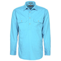 Ritemate Mens Pilbara Closed Front Long Sleeved Shirt - RM200CF