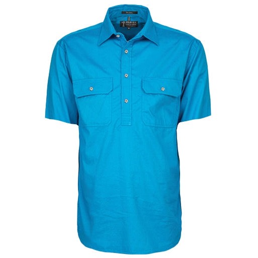 Ritemate Mens Pilbara Closed Front Short Sleeve Shirt - RM200CFS-Queensland Workwear Supplies