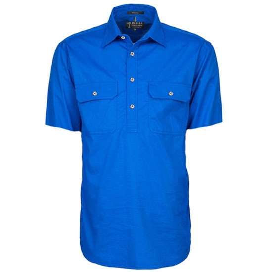 Ritemate Mens Pilbara Closed Front Short Sleeve Shirt - RM200CFS-Queensland Workwear Supplies