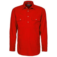 Ritemate Men's Pilbara Heavy Weight Closed Front Long Sleeved Shirt - RM800CF-Queensland Workwear Supplies