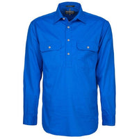 Ritemate Men's Pilbara Heavy Weight Closed Front Long Sleeved Shirt - RM800CF-Queensland Workwear Supplies