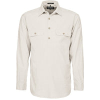 Ritemate Men's Pilbara Heavy Weight Closed Front Long Sleeved Shirt - RM800CF-Queensland Workwear Supplies