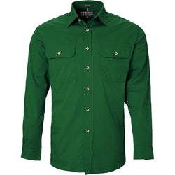 Ritemate Men's Pilbara Open Front Long Sleeved Shirt - RM500BT