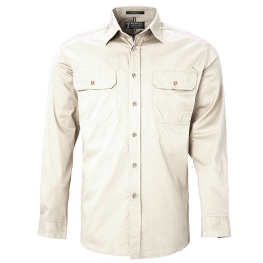 Ritemate Men's Pilbara Open Front Long Sleeved Shirt - RM500BT-Queensland Workwear Supplies