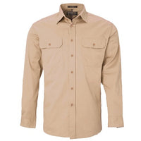 Ritemate Men's Pilbara Open Front Long Sleeved Shirt - RM500BT-Queensland Workwear Supplies