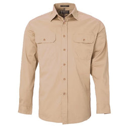 Ritemate Men's Pilbara Open Front Long Sleeved Shirt - RM500BT